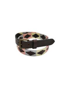 Pologürtel brown - beige/grey/pink