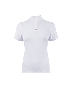 Turniershirt CAVALCOMP HALFZIP SHIRT - white
