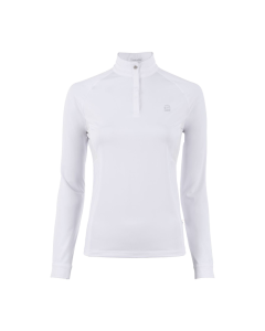 Turniershirt CAVALUV-PROTECTION HALFZIP SHIRT - white