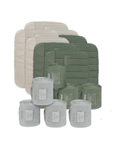 4er Set Bandagen Acrylic Lurex Platinum + 4er Set Bandagierunterlagen