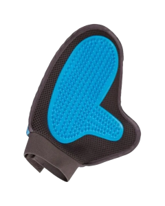 Fellpflege- und Fusselhandschuh - blau/anthrazit