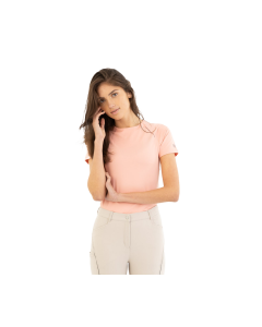 Kurzarm-Funktionsshirt Lefke - coral almond