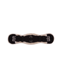 Dressurgurt Artificial Fur - schwarz/natur