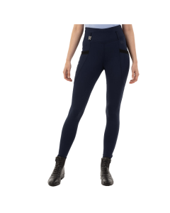 Reitleggings Impactive Tregging Silicon Seat - darknavy