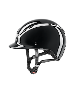 Reithelm exxeed shiny chrome - black glossy